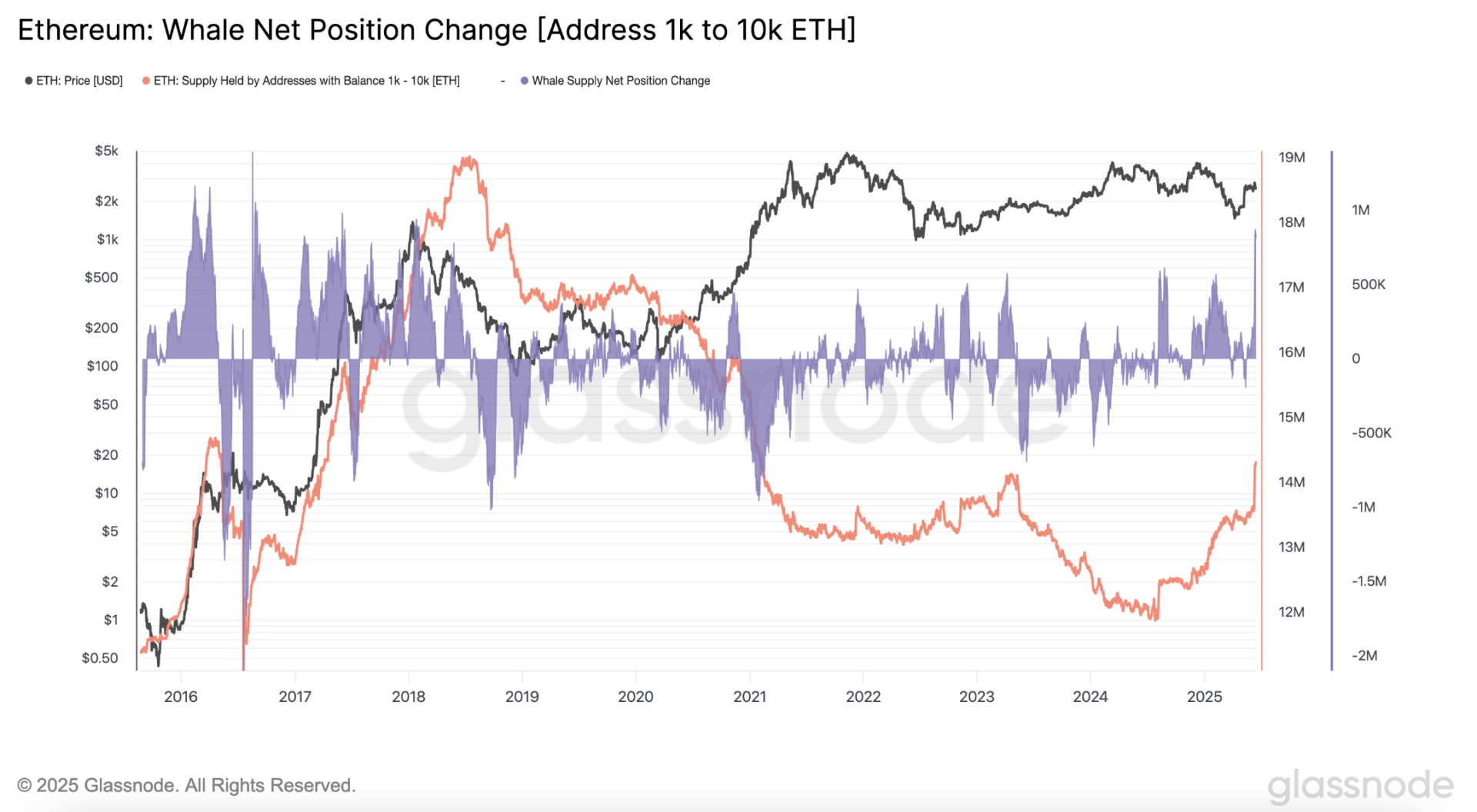 ethereum whales net position change