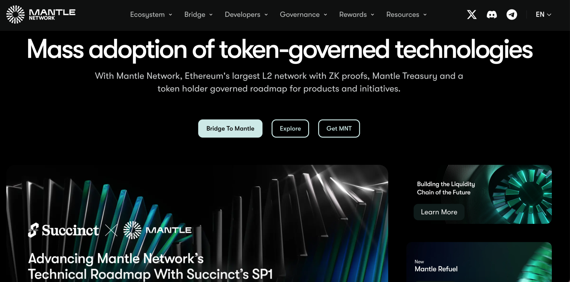 Mantle homepage